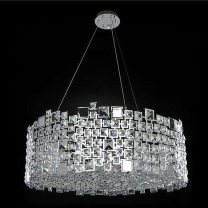 Dolo 12 Light 32" Wide Crystal Drum Chandelier