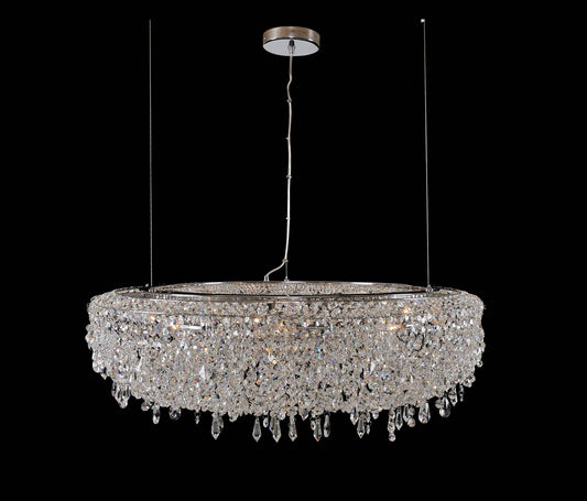 Voltare 42" Wide Drum Chandelier with Firenze Crystal