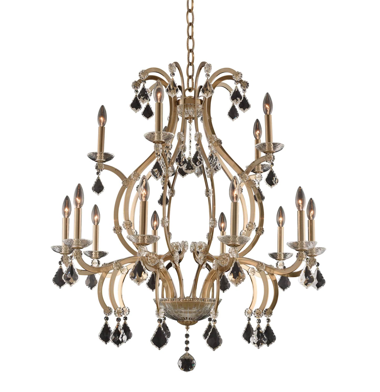 Duchess 15 Light 35" Wide Taper Candle Style Chandelier with Firenze Crystal