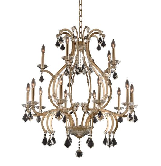 Duchess 15 Light 35" Wide Taper Candle Style Chandelier with Firenze Crystal