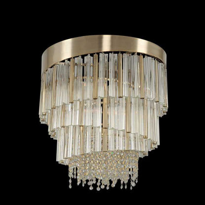 Espirali Convertible 6 Light 20" Wide Crystal Chandelier / Flush Mount Ceiling Fixture