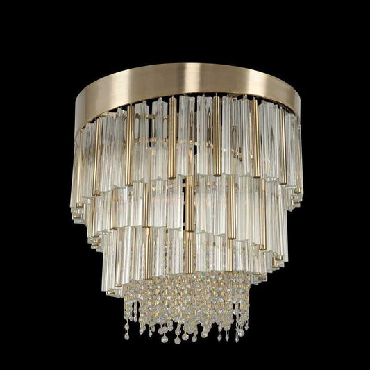 Espirali Convertible 6 Light 20" Wide Crystal Chandelier / Flush Mount Ceiling Fixture