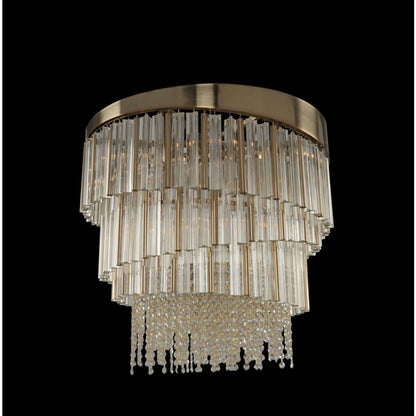 Allegri Espirali Convertible 9 Light 27" Wide Crystal Chandelier / Flush Mount Ceiling Fixture