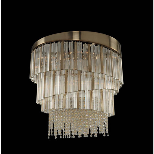 Allegri Espirali Convertible 9 Light 27" Wide Crystal Chandelier / Flush Mount Ceiling Fixture