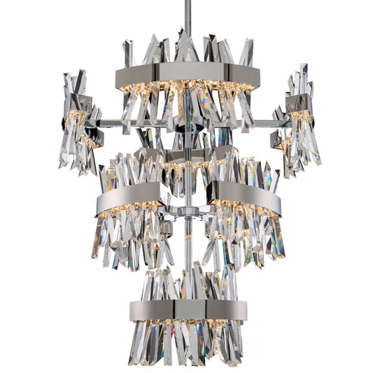 Allegri Glacier 36" Wide LED Crystal Chandelier