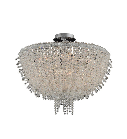 Cielo 24" Wide Flush Mount Ceiling Fixture with Firenze Crystal