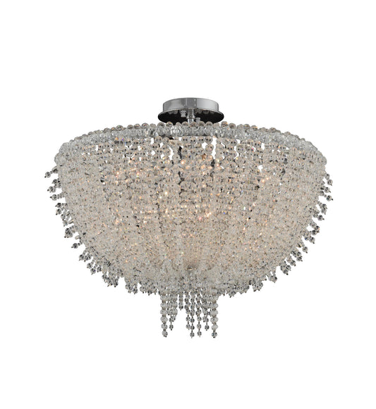 Cielo 24" Wide Flush Mount Ceiling Fixture with Firenze Crystal