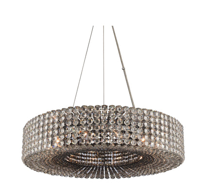 Anello 32" Wide Drum Chandelier with Firenze Crystal
