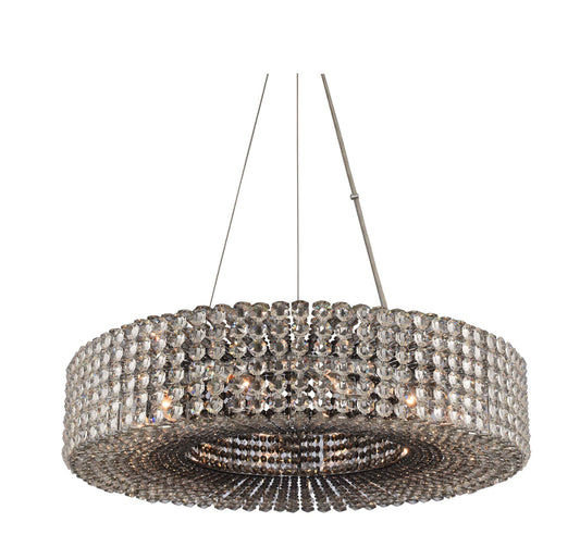 Anello 32" Wide Drum Chandelier with Firenze Crystal