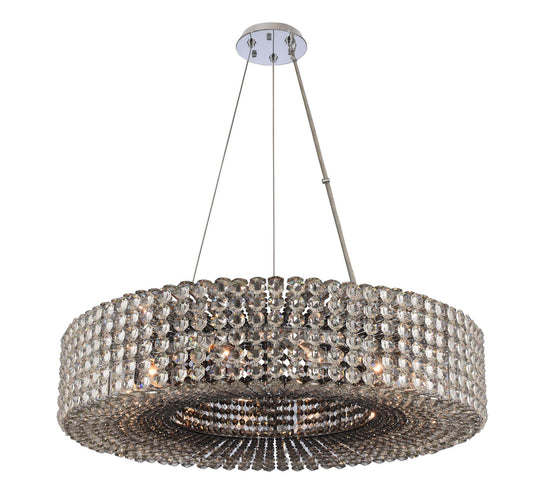 Anello 32" Wide Drum Chandelier with Firenze Crystal