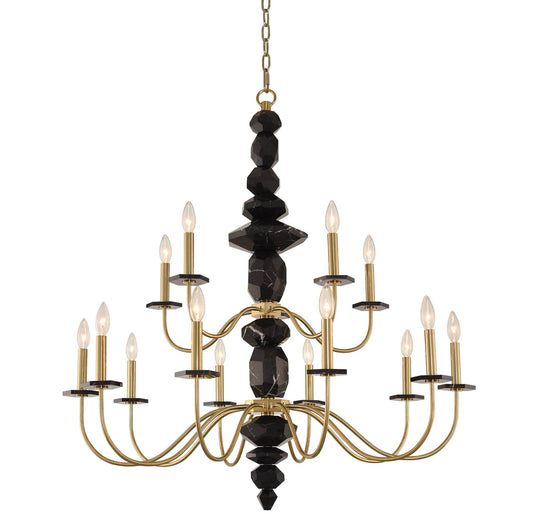 Piedra 15 Light 38" Wide Taper Candle Style Chandelier