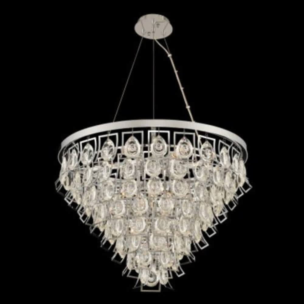 Carmella 27" Wide Waterfall Chandelier with Firenze Crystal