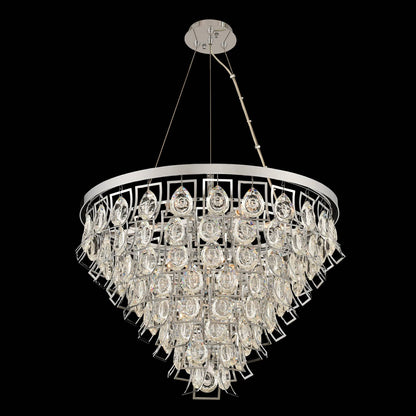Carmella 27" Wide Waterfall Chandelier with Firenze Crystal