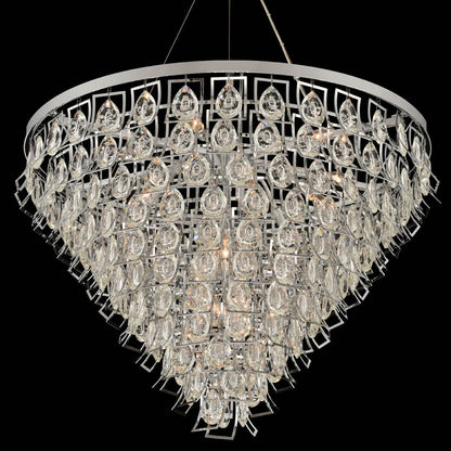 Carmella 36" Wide 11 Tier Waterfall Chandelier with Firenze Crystal