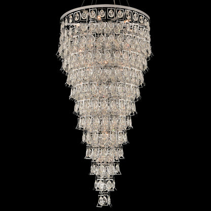 Carmella 36" Wide 13 Tier Waterfall Chandelier with Firenze Crystal
