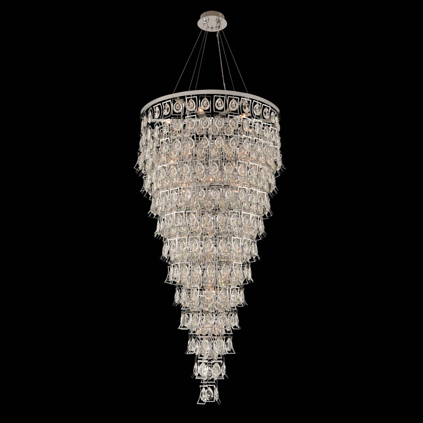 Carmella 36" Wide 13 Tier Waterfall Chandelier with Firenze Crystal