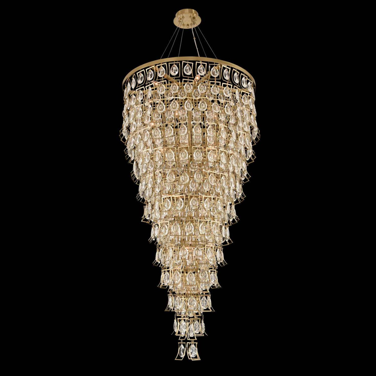 Carmella 36" Wide 13 Tier Waterfall Chandelier with Firenze Crystal
