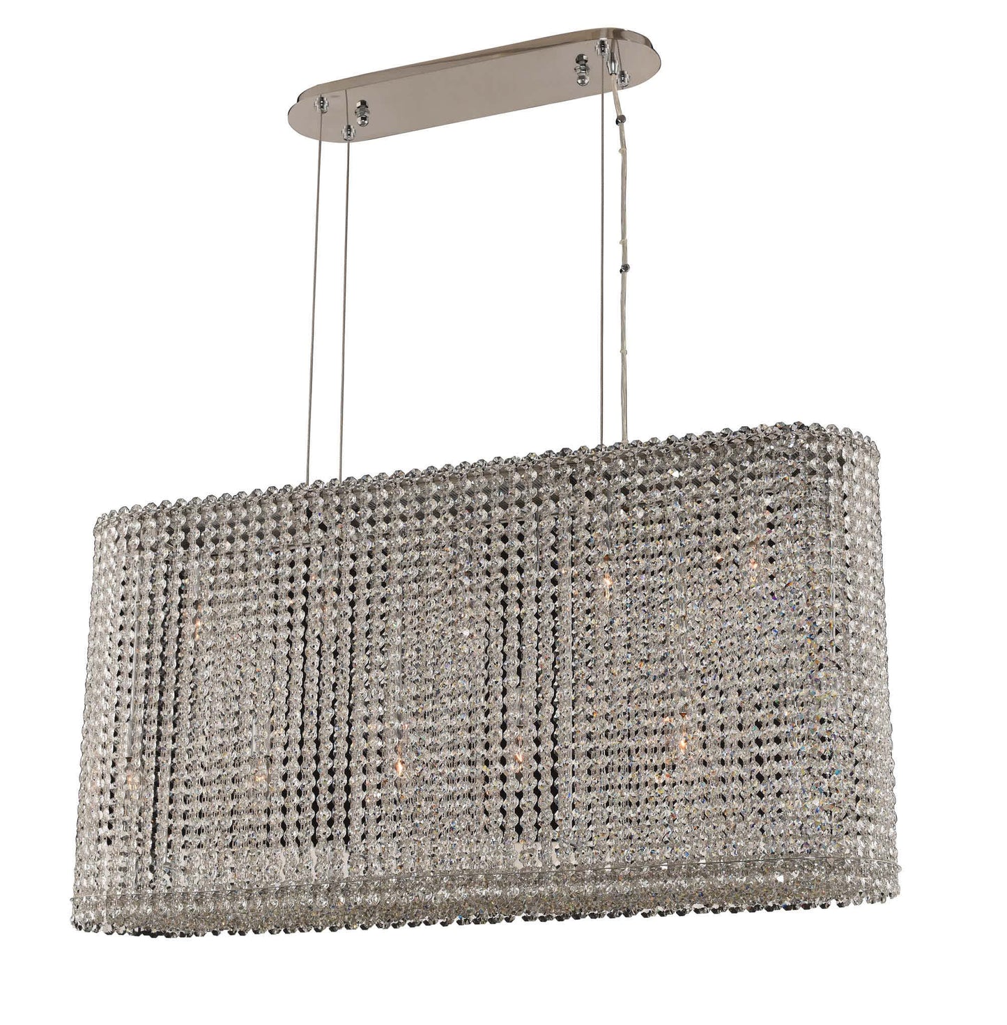Torre 40" Wide Linear Chandelier with Firenze Crystal