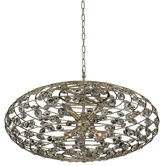 Gemini 32" Wide Pendant with Firenze Crystal