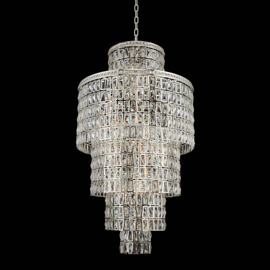 Kasturi 32" Wide Waterfall Chandelier with Firenze Crystal