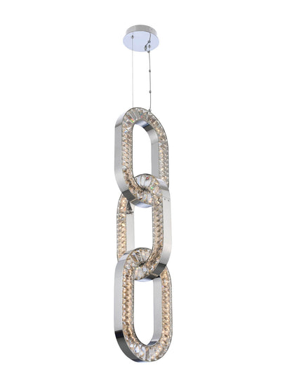 Catena 3 Light 12" Wide LED Pendant with Firenze Crystal