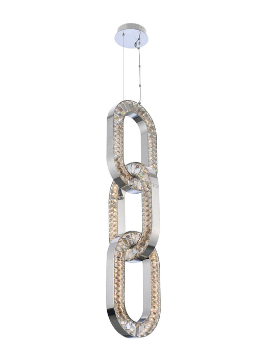 Catena 3 Light 12" Wide LED Pendant with Firenze Crystal
