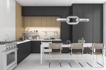 Catena 3 Light 12" Wide LED Pendant with Firenze Crystal
