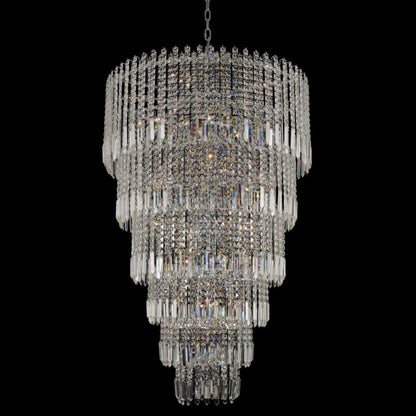 Allegri Pandoro 33" Wide 6 Tier Waterfall Chandelier with Firenze Crystal