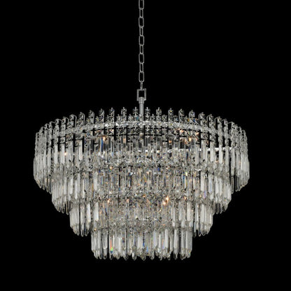 Allegri Pandoro 33" Wide 4 Tier Waterfall Chandelier with Firenze Crystal