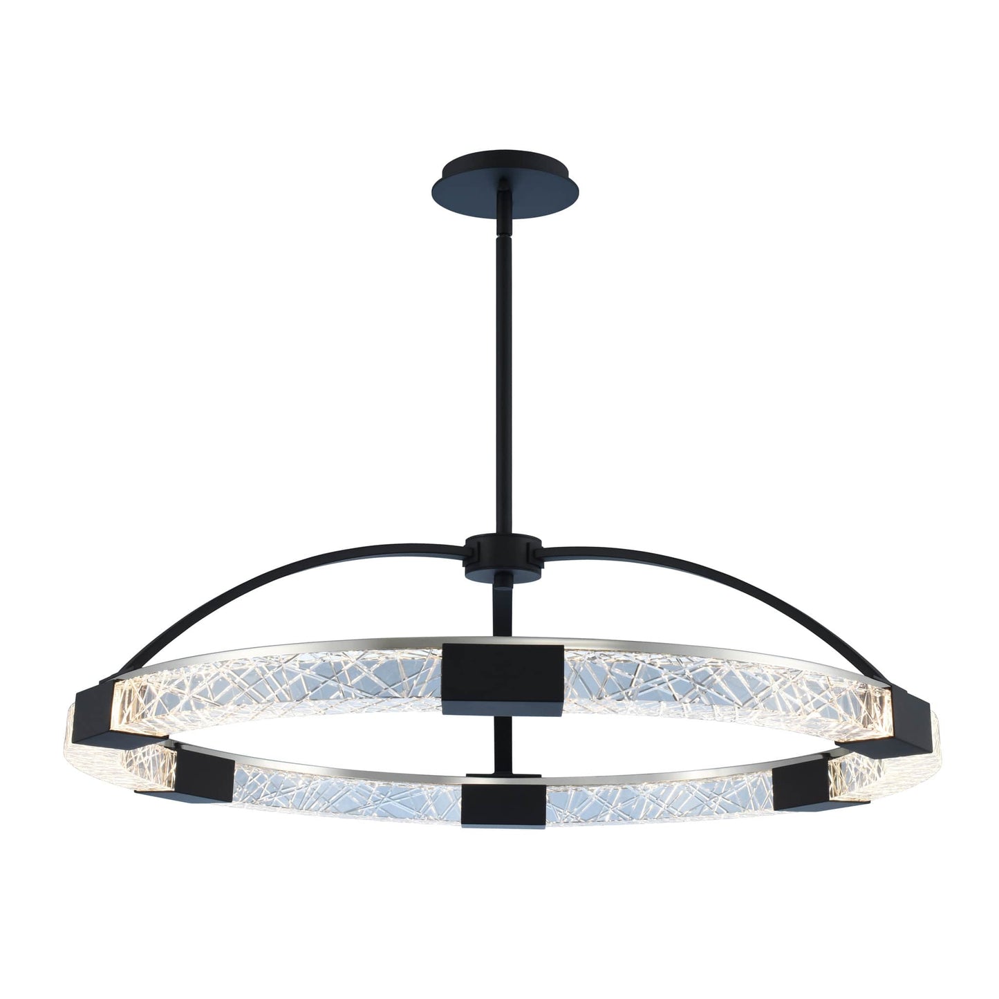 Athena 32" Wide LED Ring Chandelier with Firenze Crystal