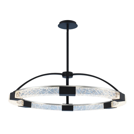 Athena 32" Wide LED Ring Chandelier with Firenze Crystal