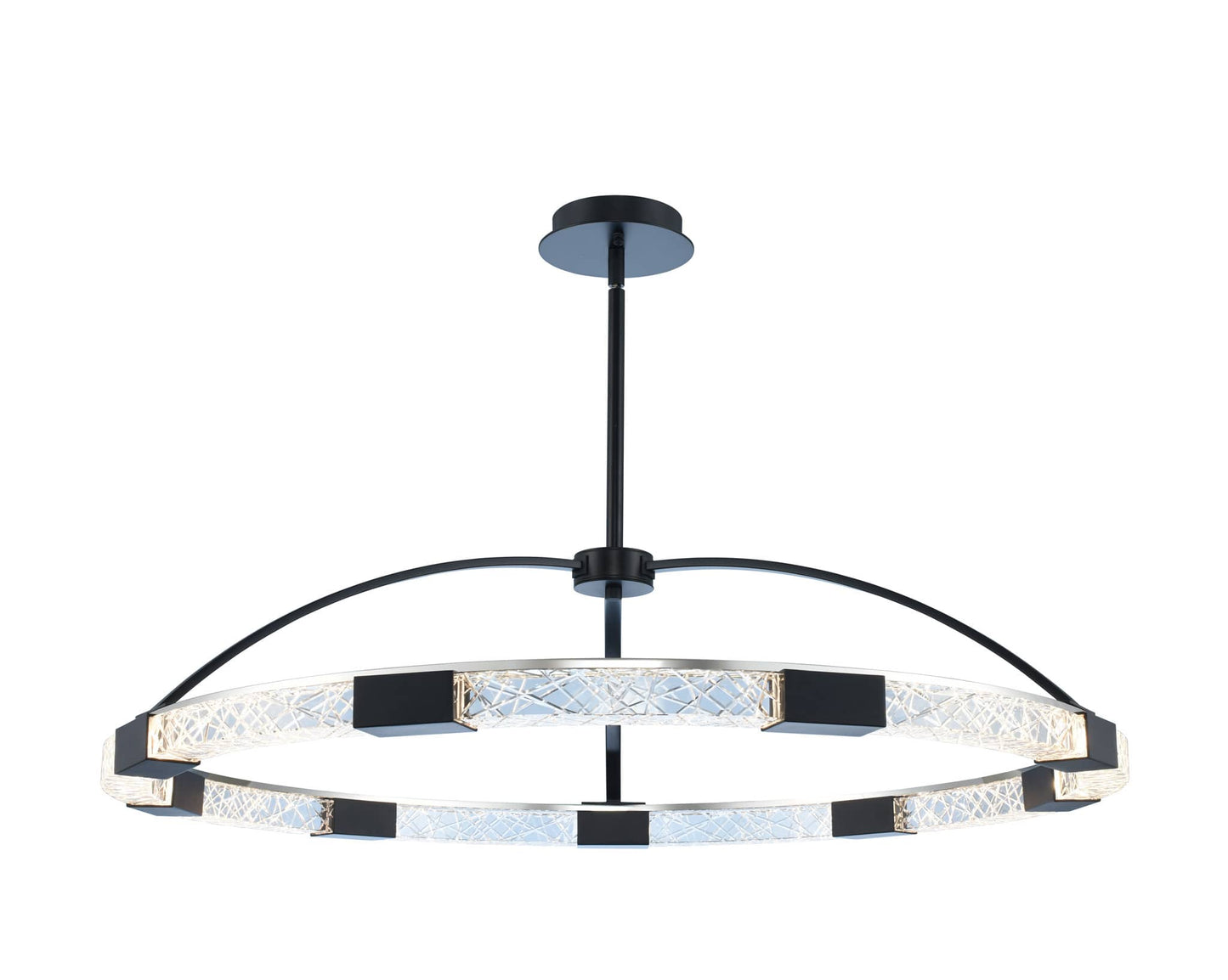 Athena 43" Wide LED Ring Chandelier with Firenze Crystal