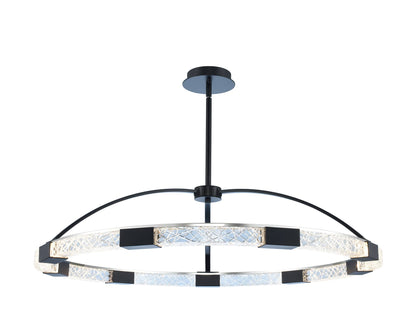 Athena 43" Wide LED Ring Chandelier with Firenze Crystal