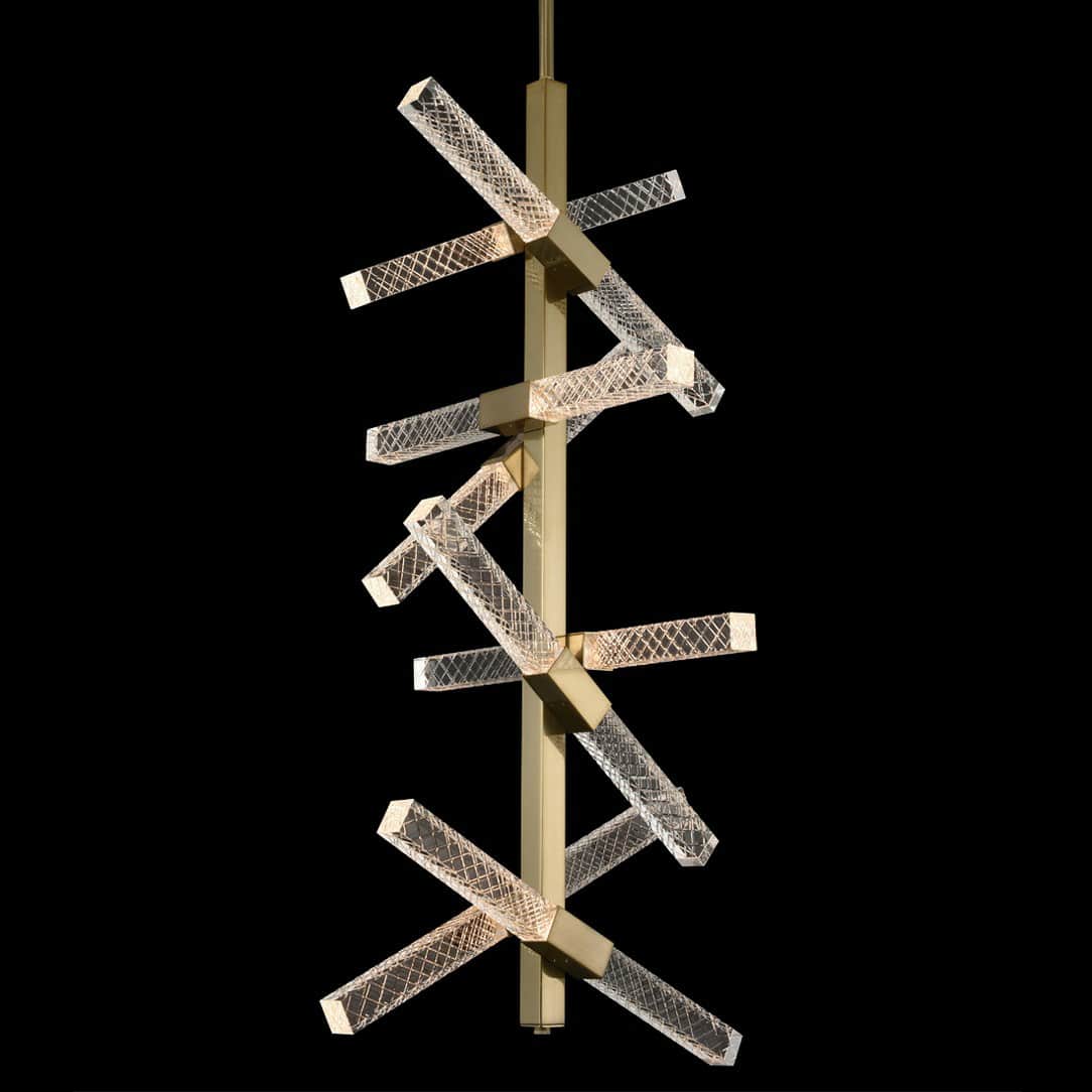 Apollo 16 Light 22" Wide LED Abstract Pendant with Firenze Crystal