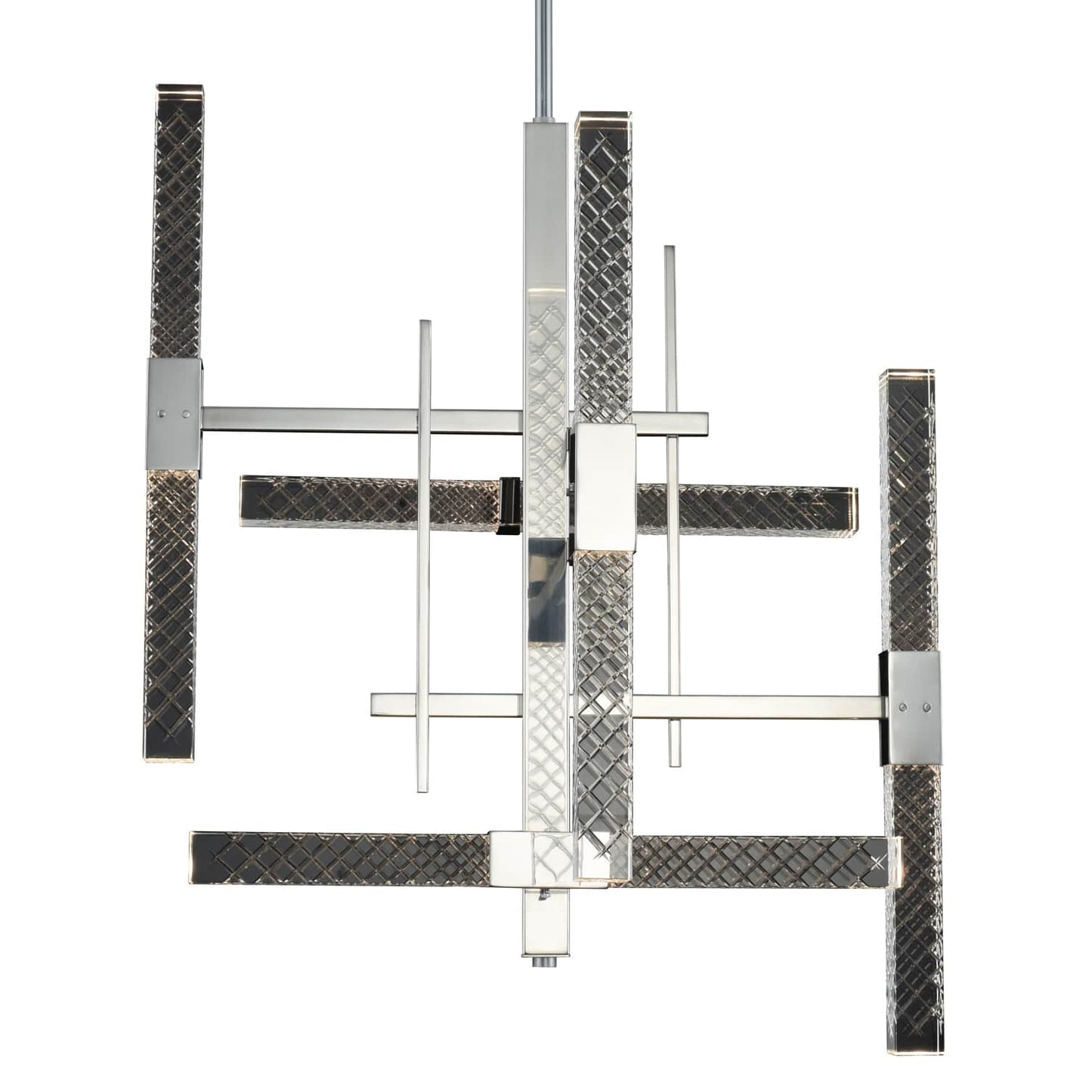 Apollo 10 Light 26" Wide LED Abstract Chandelier with Firenze Crystal