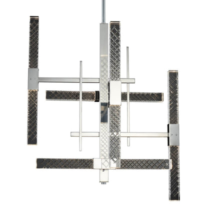 Apollo 10 Light 26" Wide LED Abstract Chandelier with Firenze Crystal
