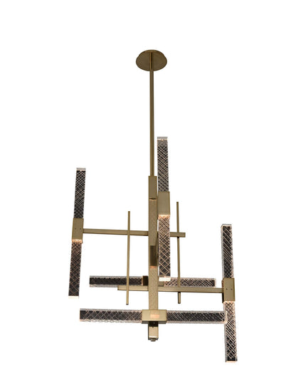 Apollo 10 Light 26" Wide LED Abstract Chandelier with Firenze Crystal