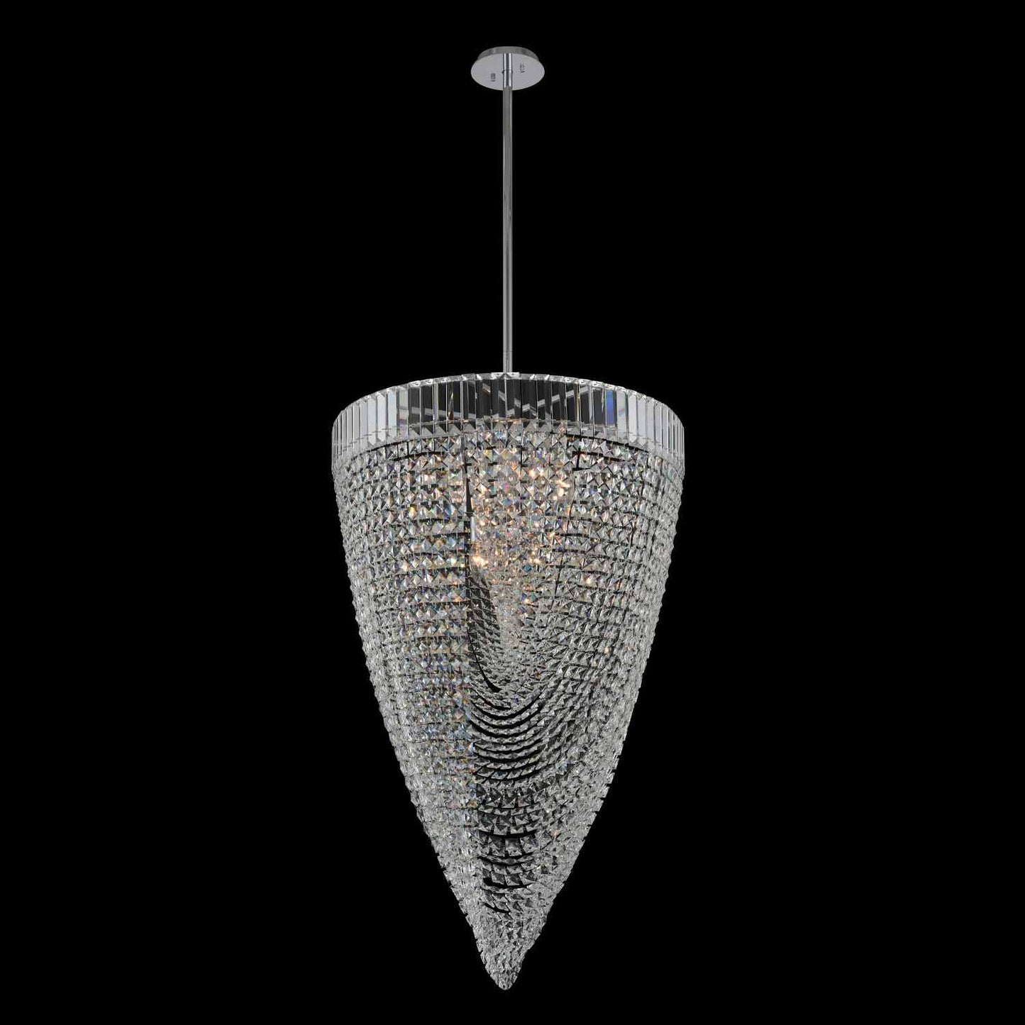 Mira 26" Wide Pendant with Firenze Crystal