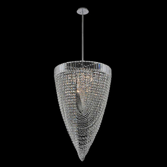 Mira 26" Wide Pendant with Firenze Crystal