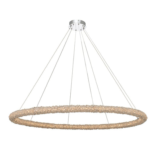 Allegri Lina 60" Wide LED Crystal Ring Chandelier
