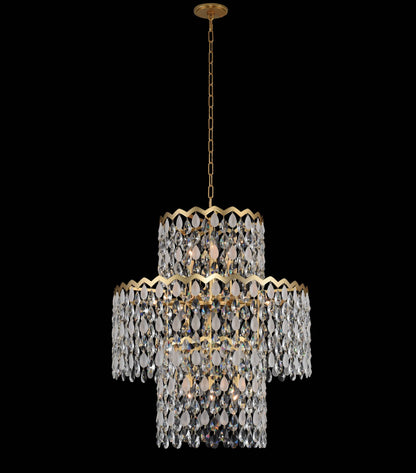 Caretta 27" Wide Drum Chandelier with Firenze Crystal
