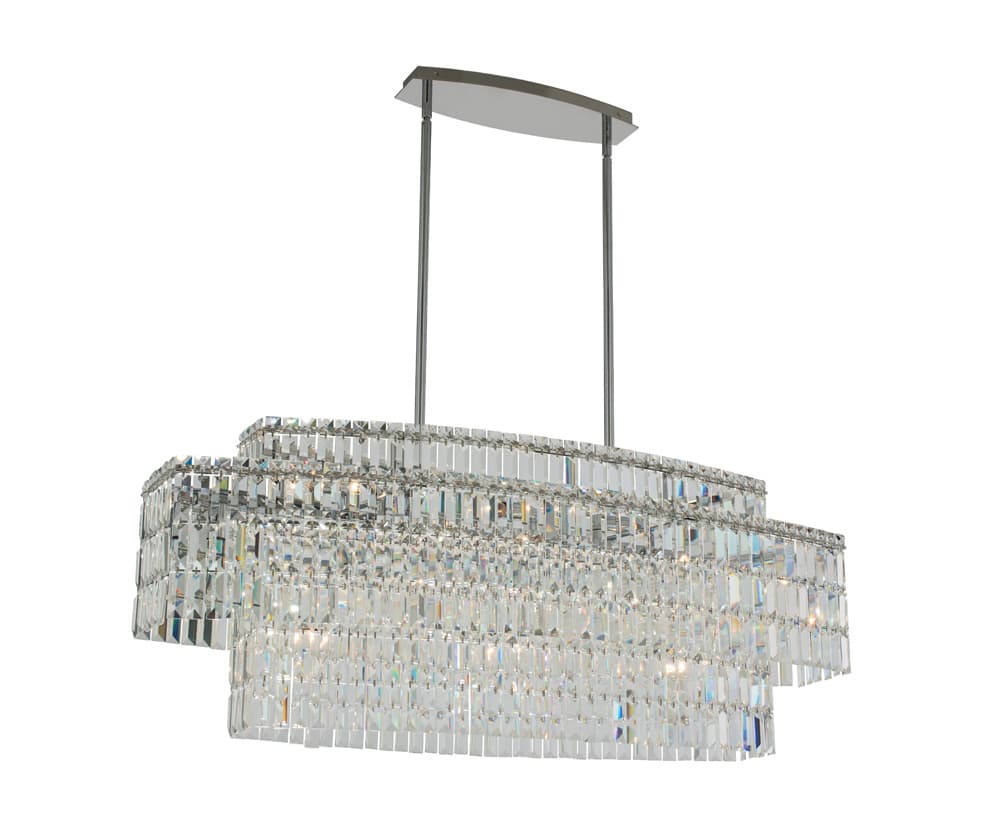 Livelli 10 Light 44" Wide Crystal Linear Chandelier