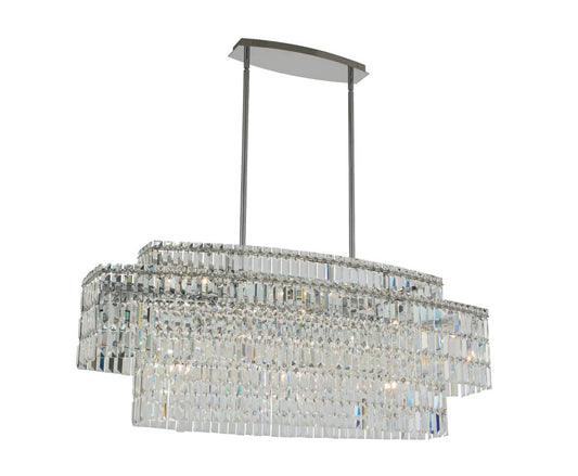 Livelli 10 Light 44" Wide Crystal Linear Chandelier