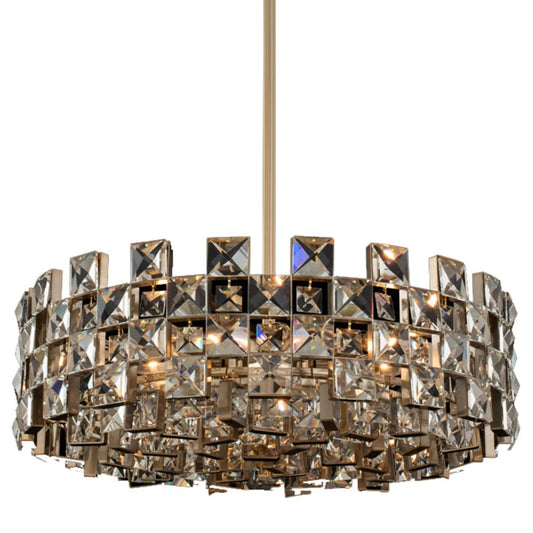 Allegri Piazze 9 Light 29" Wide Crystal Pendant