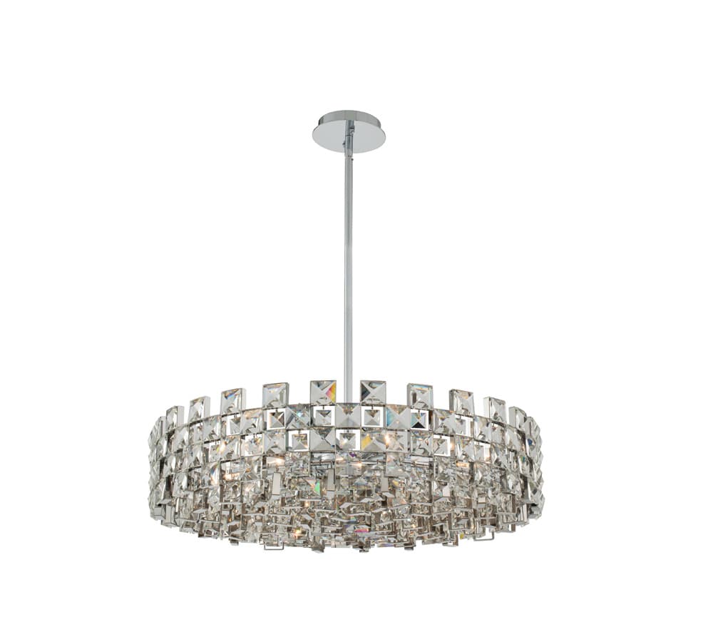 Piazze 9 Light 29" Wide Crystal Pendant