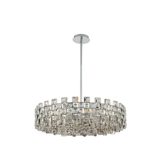 Allegri Piazze 9 Light 29" Wide Crystal Pendant