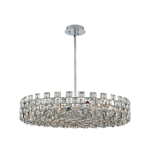 Allegri Piazze 12 Light 36" Wide Crystal Pendant