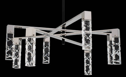 Serres 8 Light 36" Wide LED Crystal Chandelier