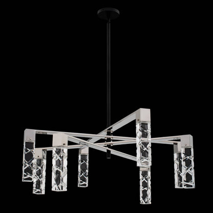 Serres 8 Light 36" Wide LED Crystal Chandelier