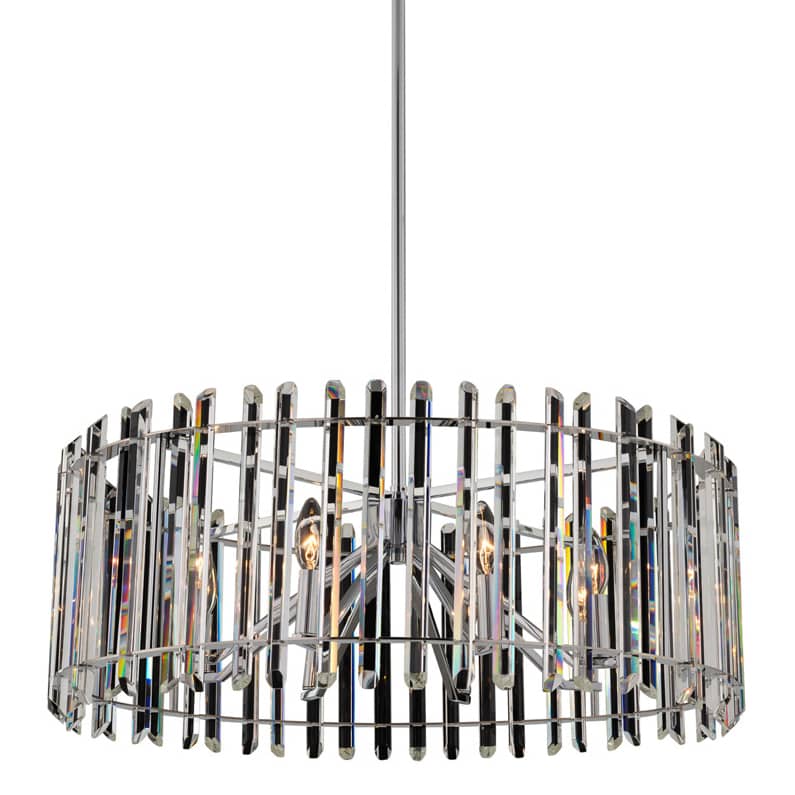 Viano 8 Light 28" Wide Crystal Drum Chandelier